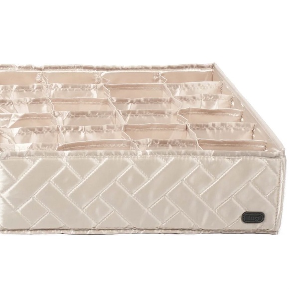 Lug Trolley 2pc 24 pocket drawer organizers in metallic champagne - Picture 2 of 4